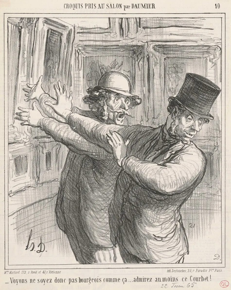 Voyons ... admirez au moins ce Courbet! ... by Daumier, Honoré