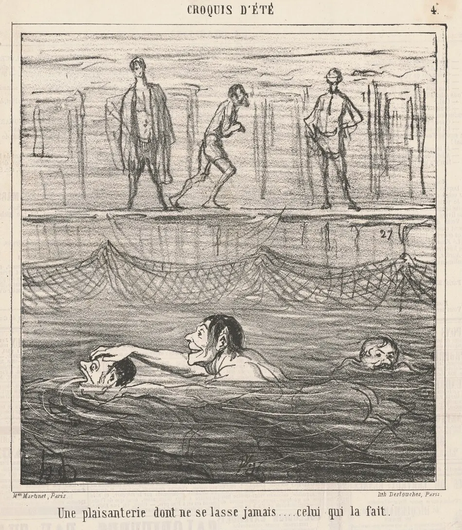 Une plaisanterie dont ne se lasse ... by Daumier, Honoré