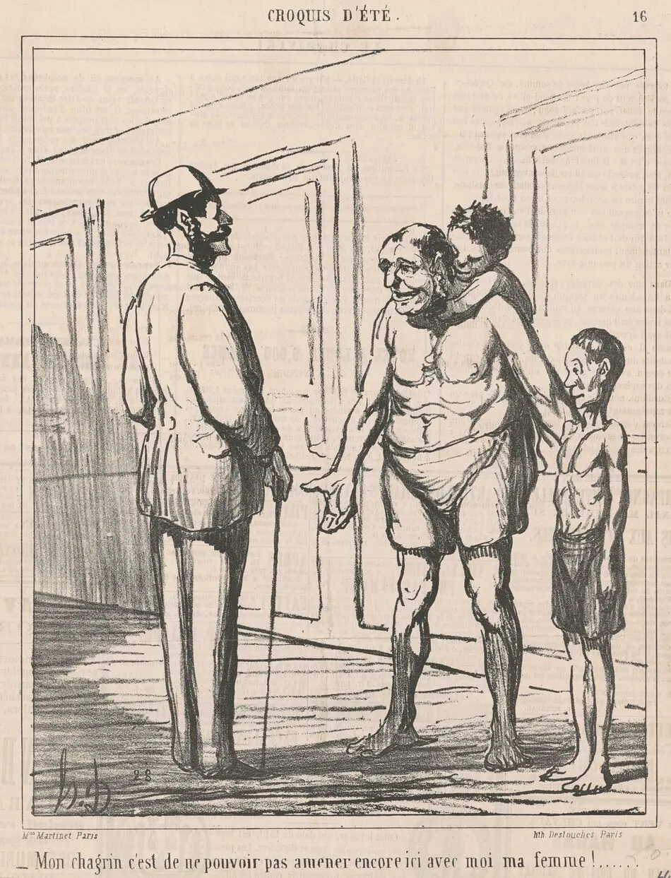 Mon chagrin c'est de ne pouvoir ... by Honoré Daumier