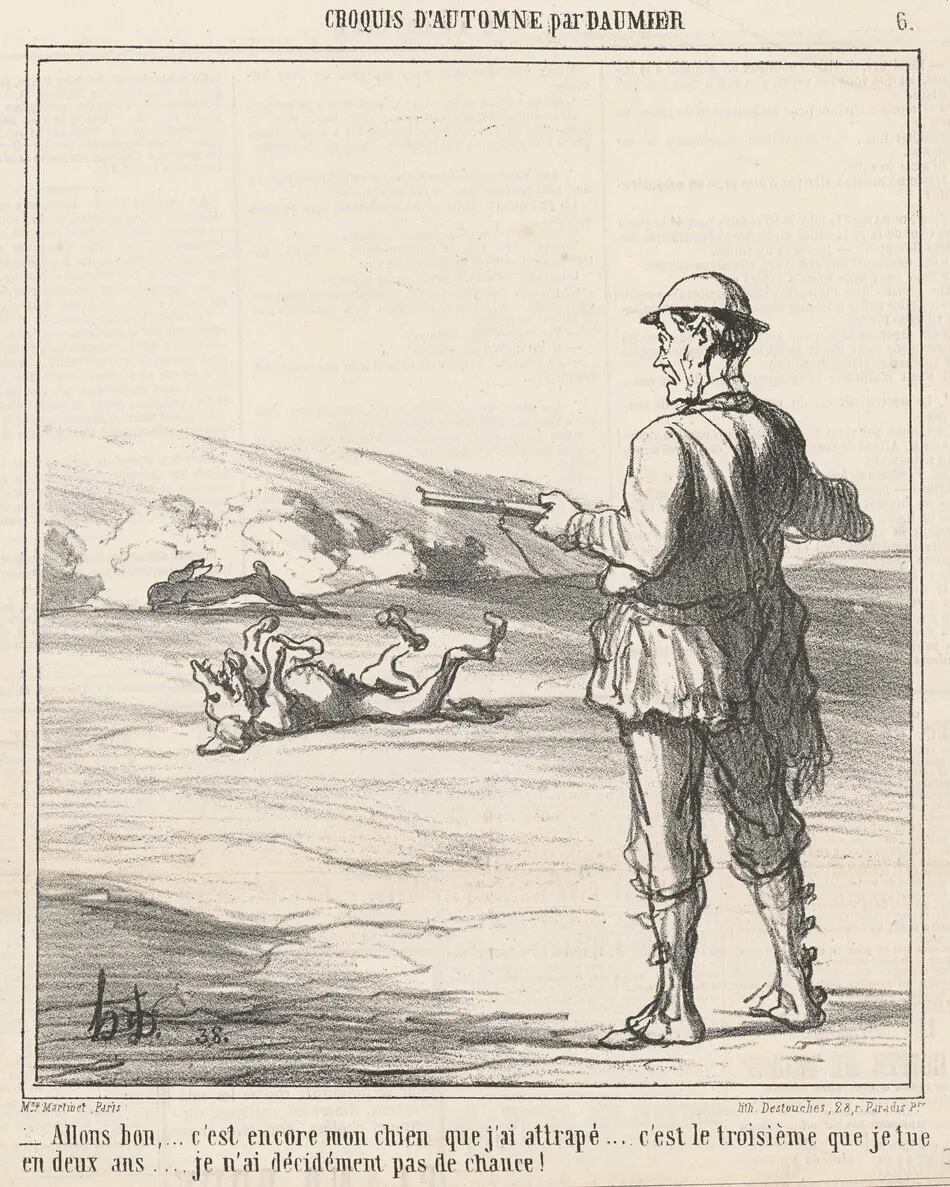 Allons bon ... c'est encore mon chien ... by Honoré Daumier