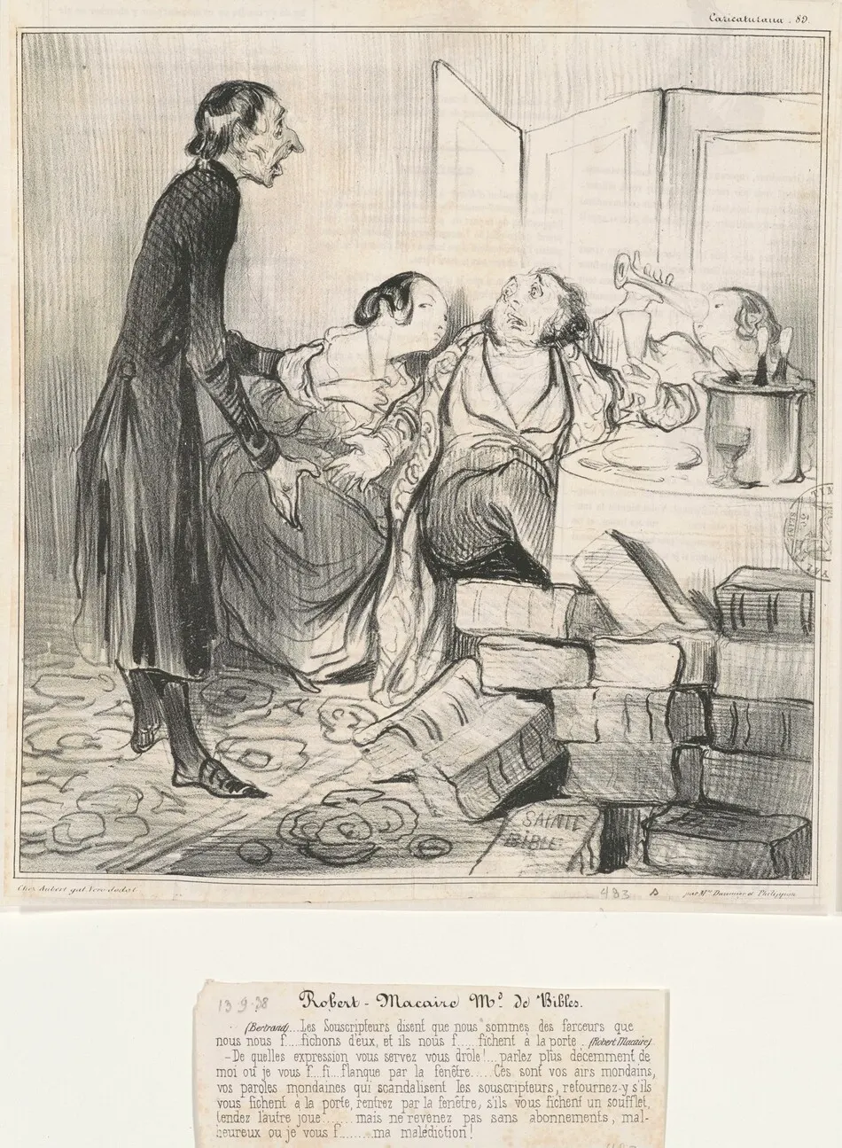 Robert Macaire Md de Bibles by Daumier, Honoré