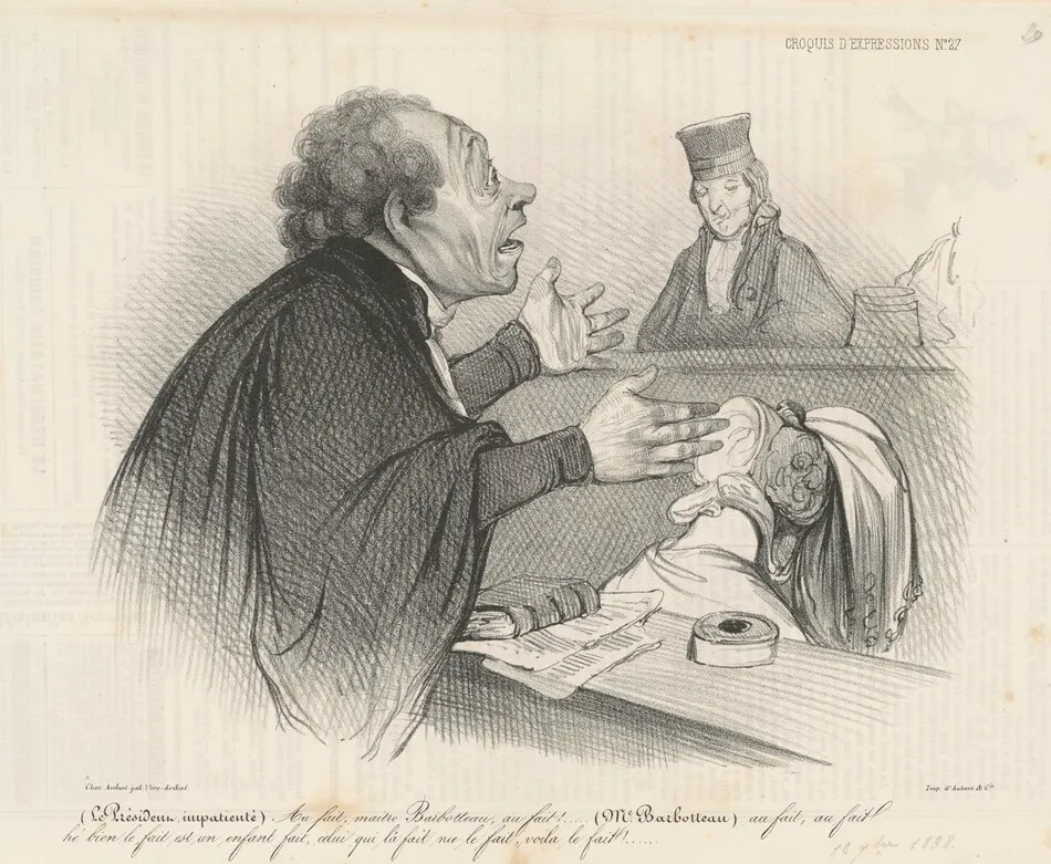 Au fait, maitre Barbotteau... by Honoré Daumier