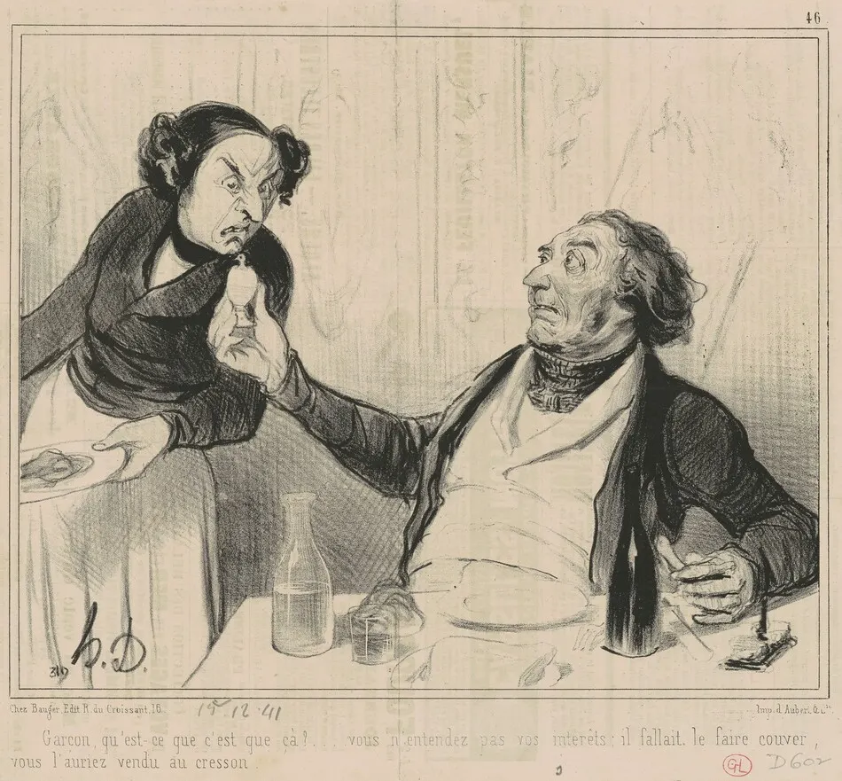 Garçon, qu'est-ce que c'est que ça?... by Honoré Daumier