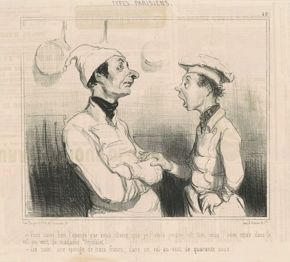 Vous savez bien l'éponge que vous disiez... by Daumier, Honoré