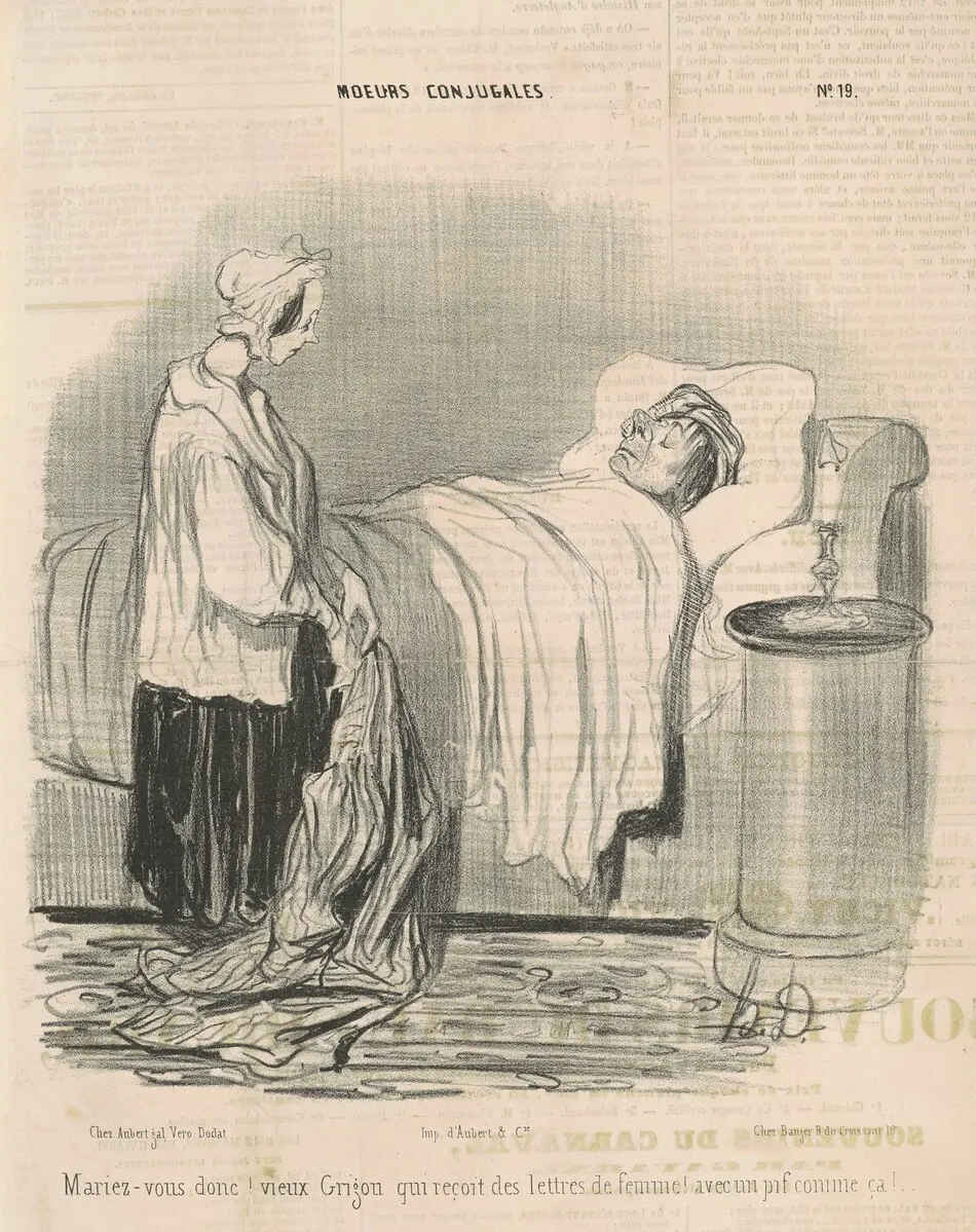Mariez-vous donc! vieux Grigou... by Honoré Daumier