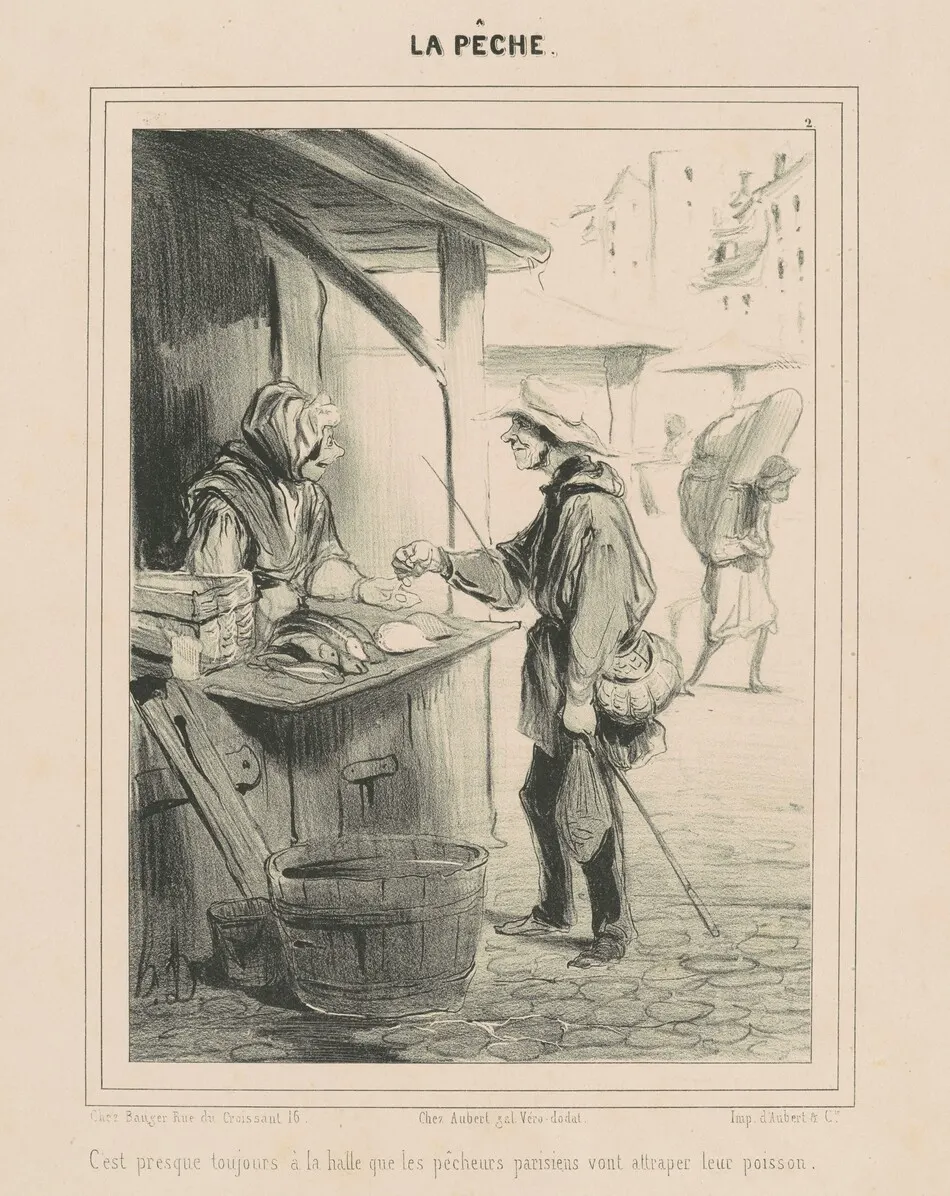 C'est pesque toujours a la halle ... by Honoré Daumier
