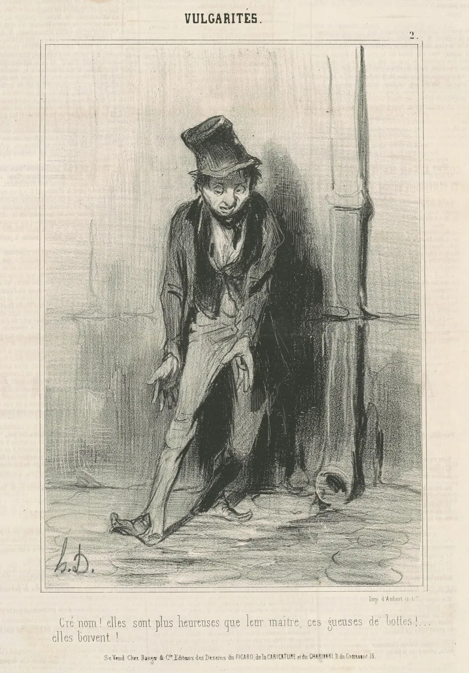 Cré nom: Elles sont plus heureuses ... by Honoré Daumier