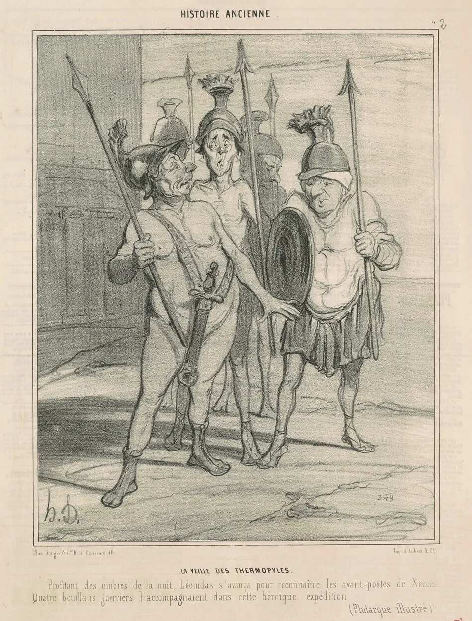 La veille des Thermopyles by Honoré Daumier