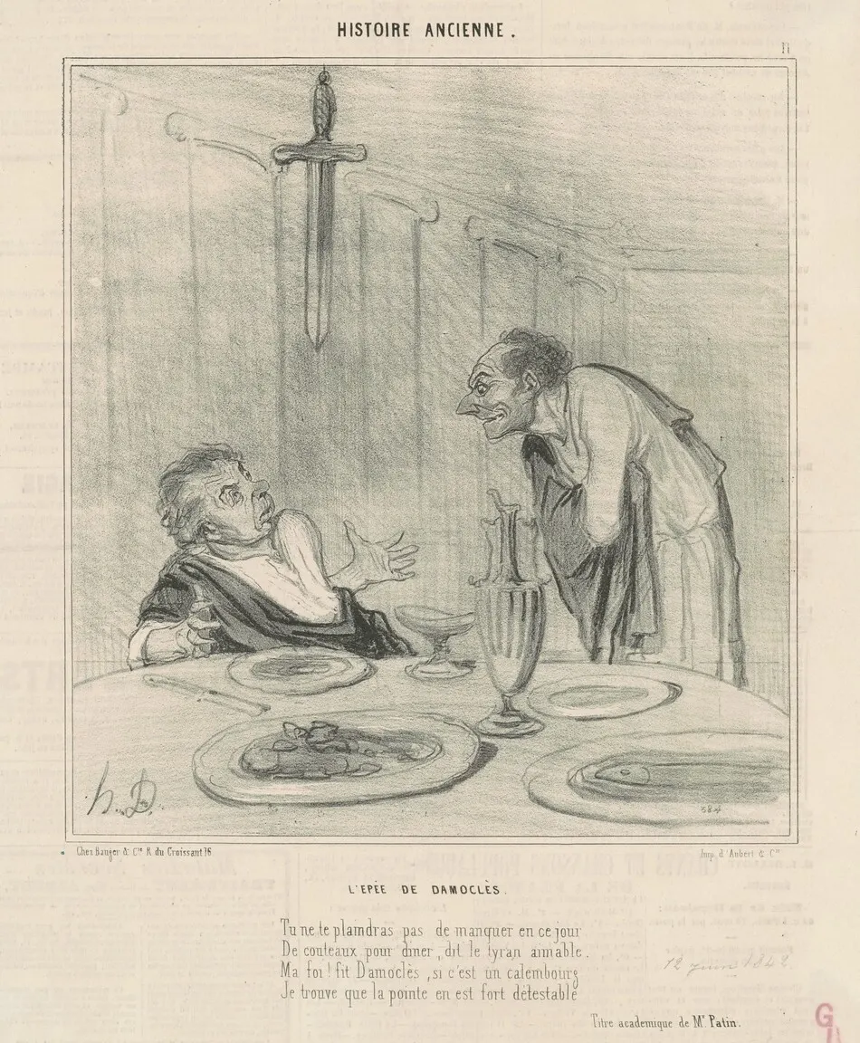 L'épée de Damoclès by Honoré Daumier