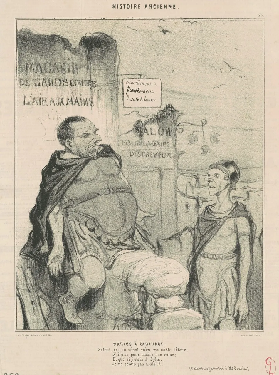 Marius à Carthage by Honoré Daumier