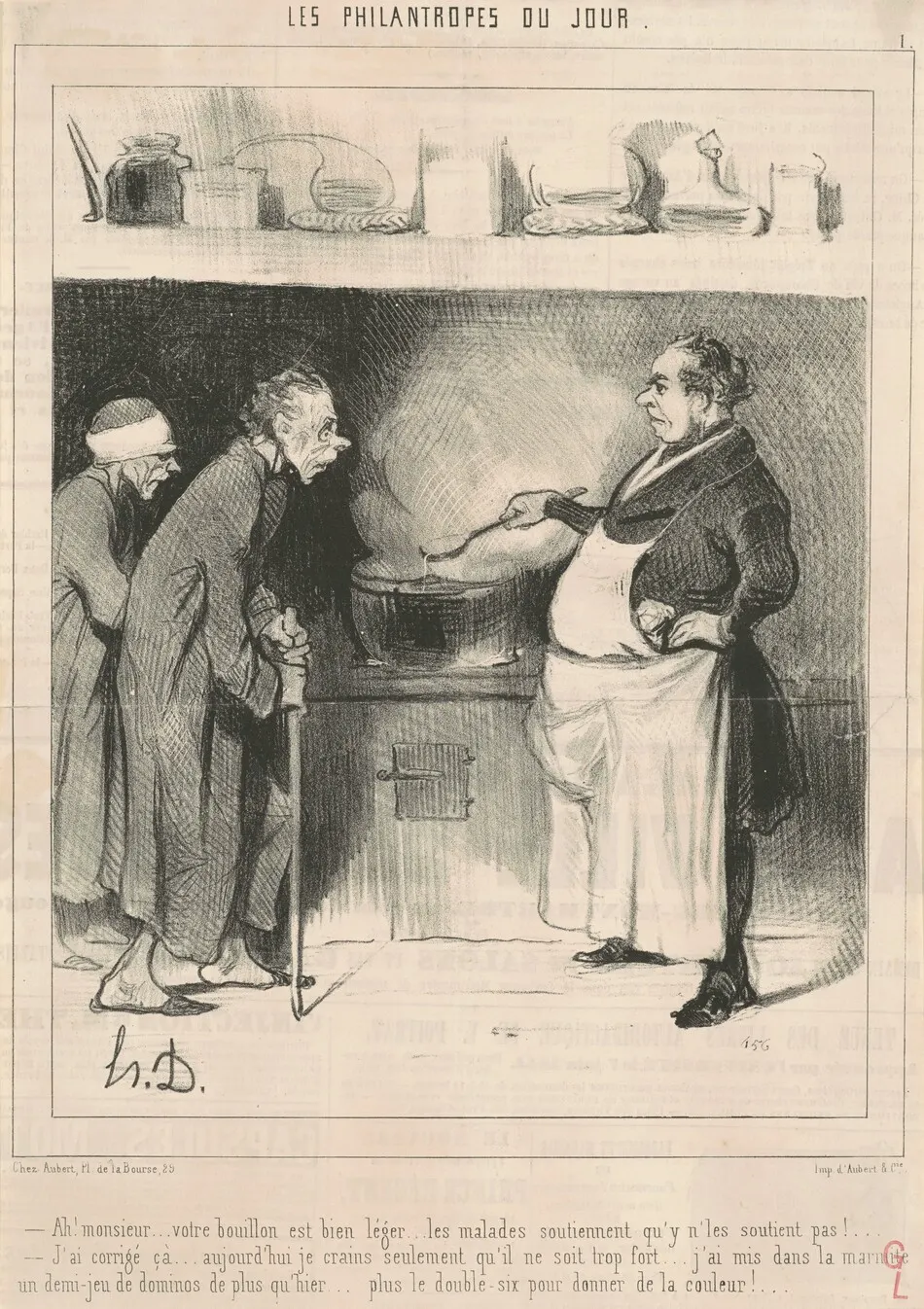 Ah! Monsieur ...votre bouillon est ... by Honoré Daumier