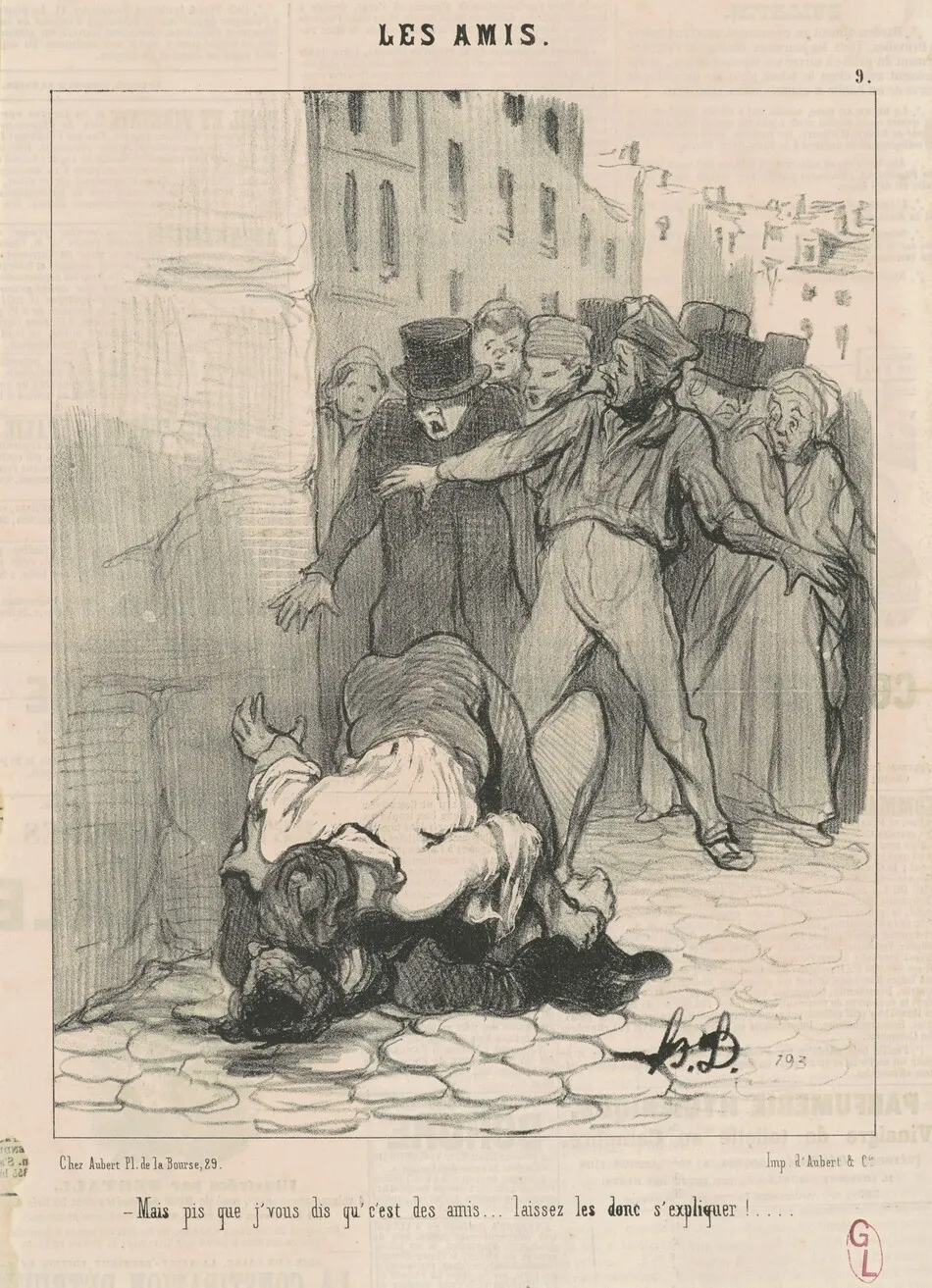 Mais pis que j'vous dis qu'c'est des amis ... by Honoré Daumier
