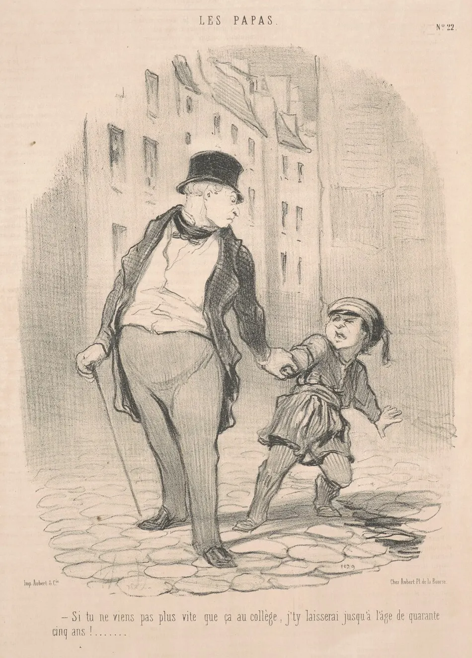Si tu ne viens pas plus que ça au collège ... by Daumier, Honoré