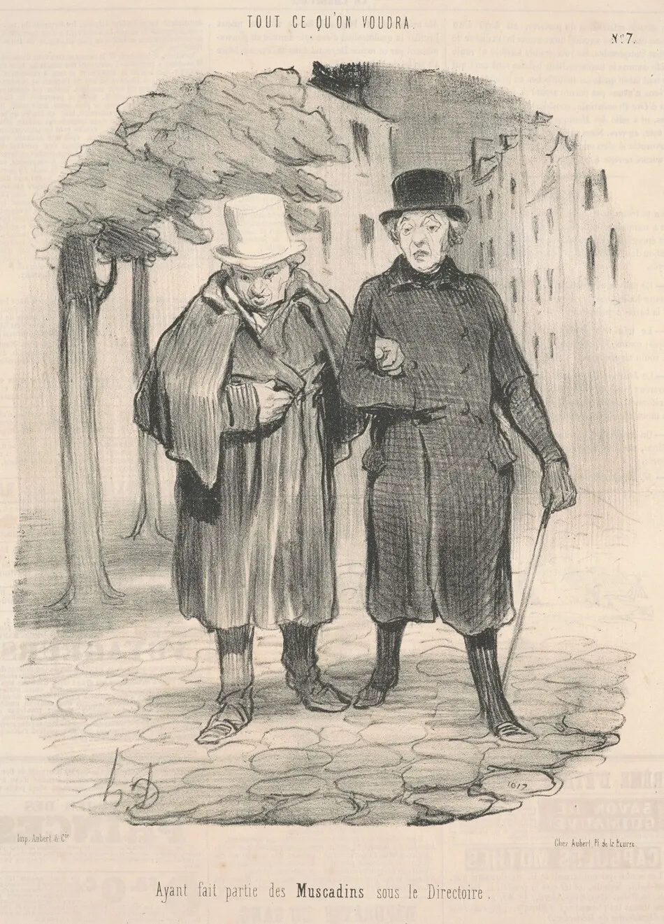 Ayant faitartie des muscadins sous le directoire by Honoré Daumier