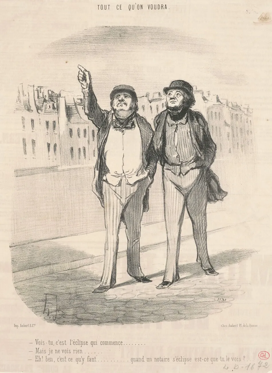 Vois-tu, c'est l'éclipse qui commence ... by Daumier, Honoré