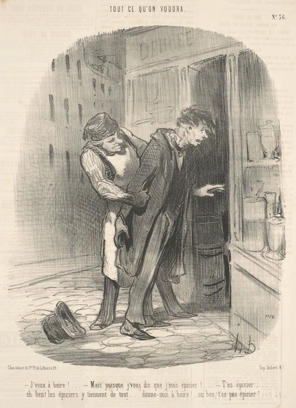 J'veux a boire! Mais puisque j'vous dis ... by Honoré Daumier
