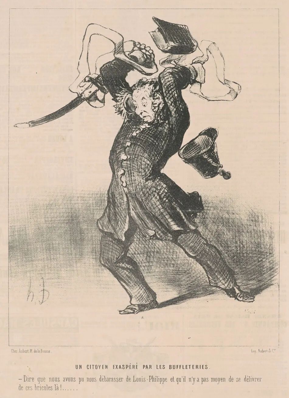 Un citoyen exaspéré par les buffleteries by Daumier, Honoré