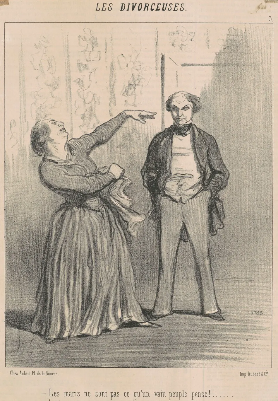 Les maris ne sont pas ce qu'un vain peuple pense! by Honoré Daumier