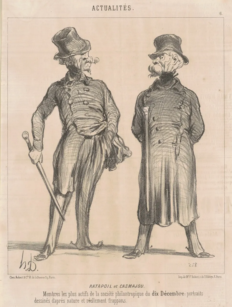 Ratapoil et Casmajou by Honoré Daumier