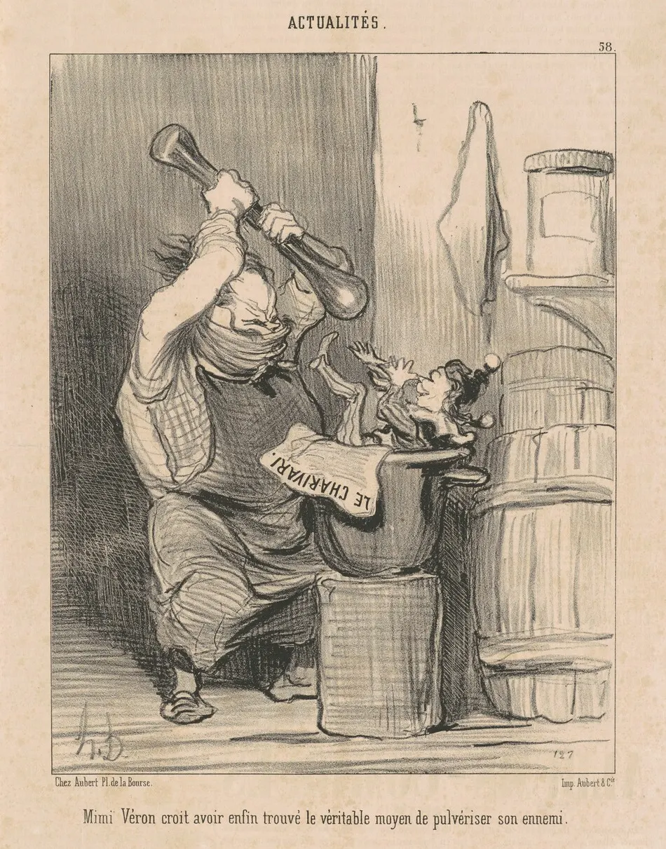 Mimi Vèron croit avoir ... trouvé le ... by Honoré Daumier