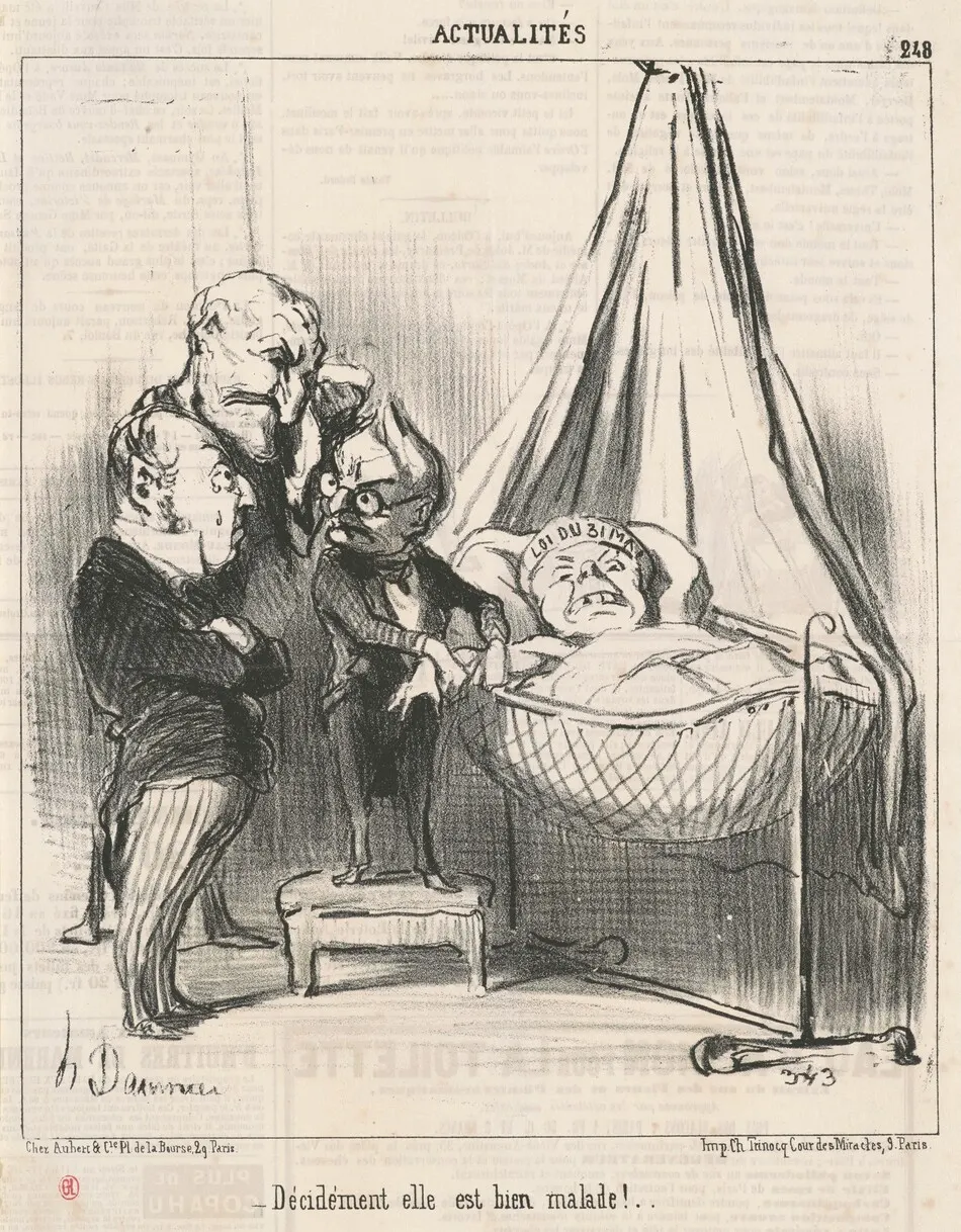 Décidément elle est bien malade! by Honoré Daumier