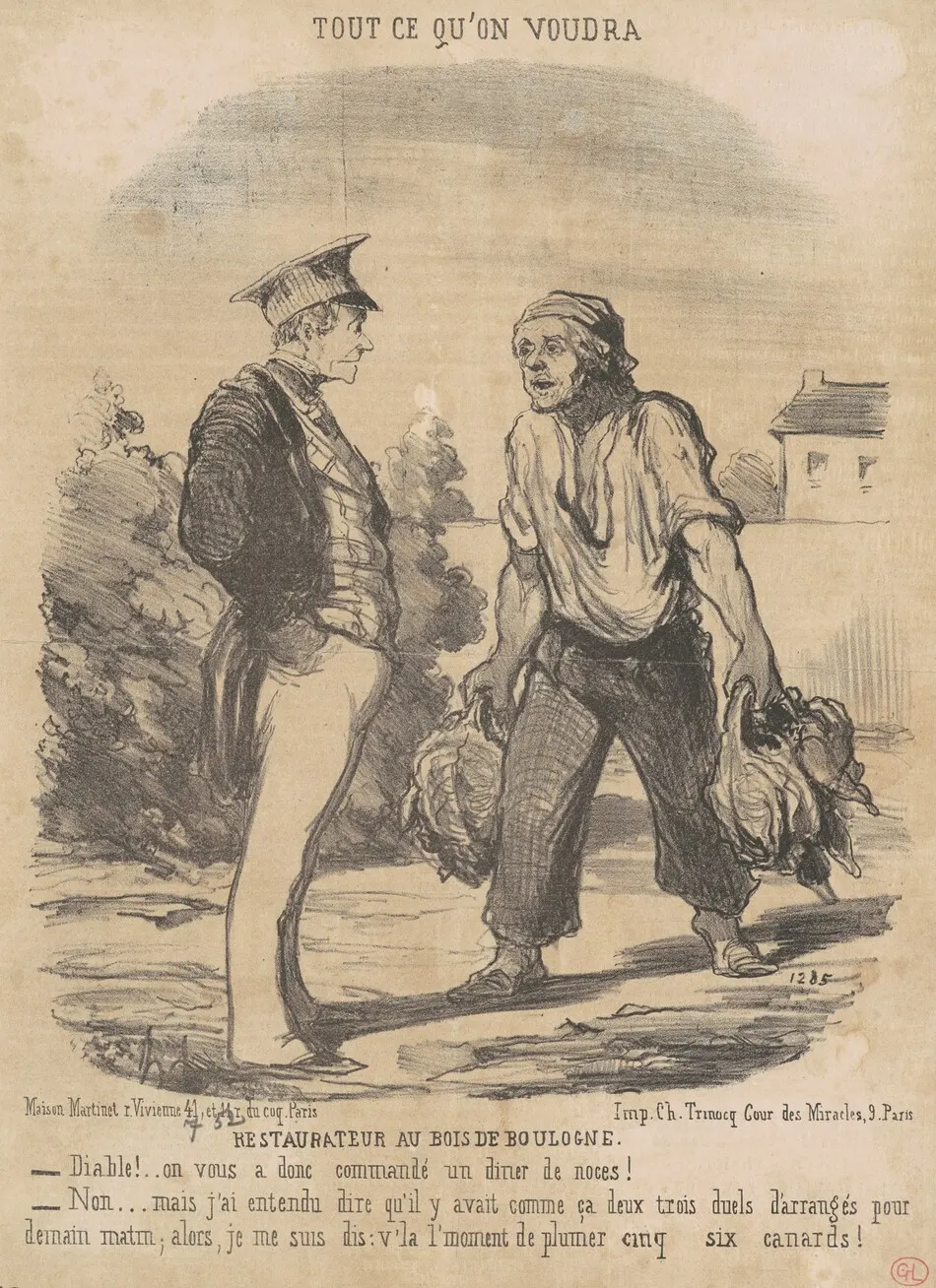 Restaurateur au Bois de Boulogne by Daumier, Honoré
