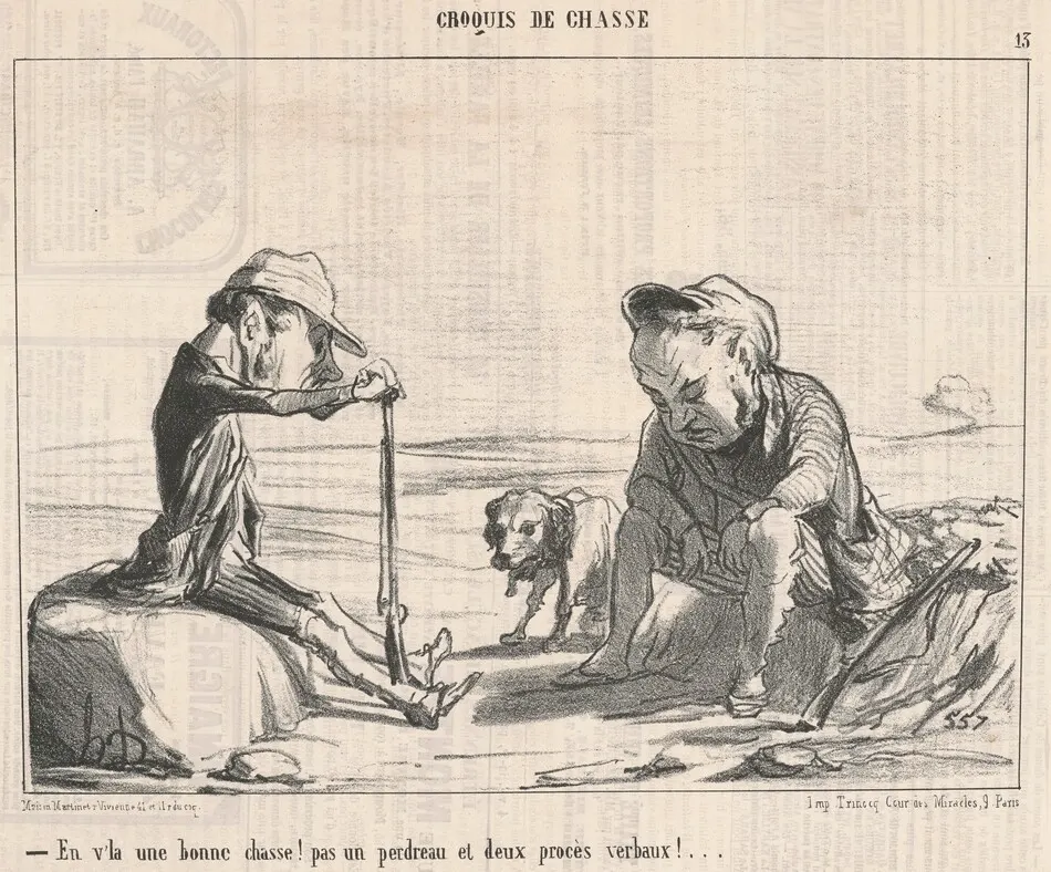 En v'la une bonne chasse! ... by Honoré Daumier