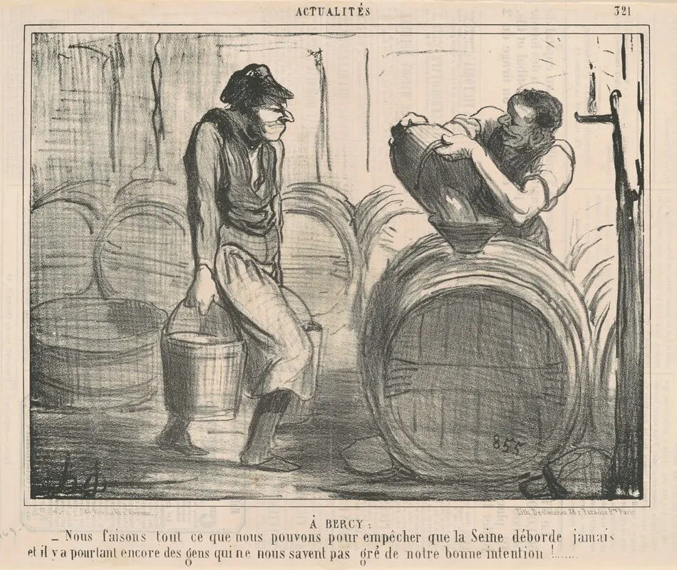 A Bercy: Nous faisons ... ce que nous pouvons ... by Honoré Daumier