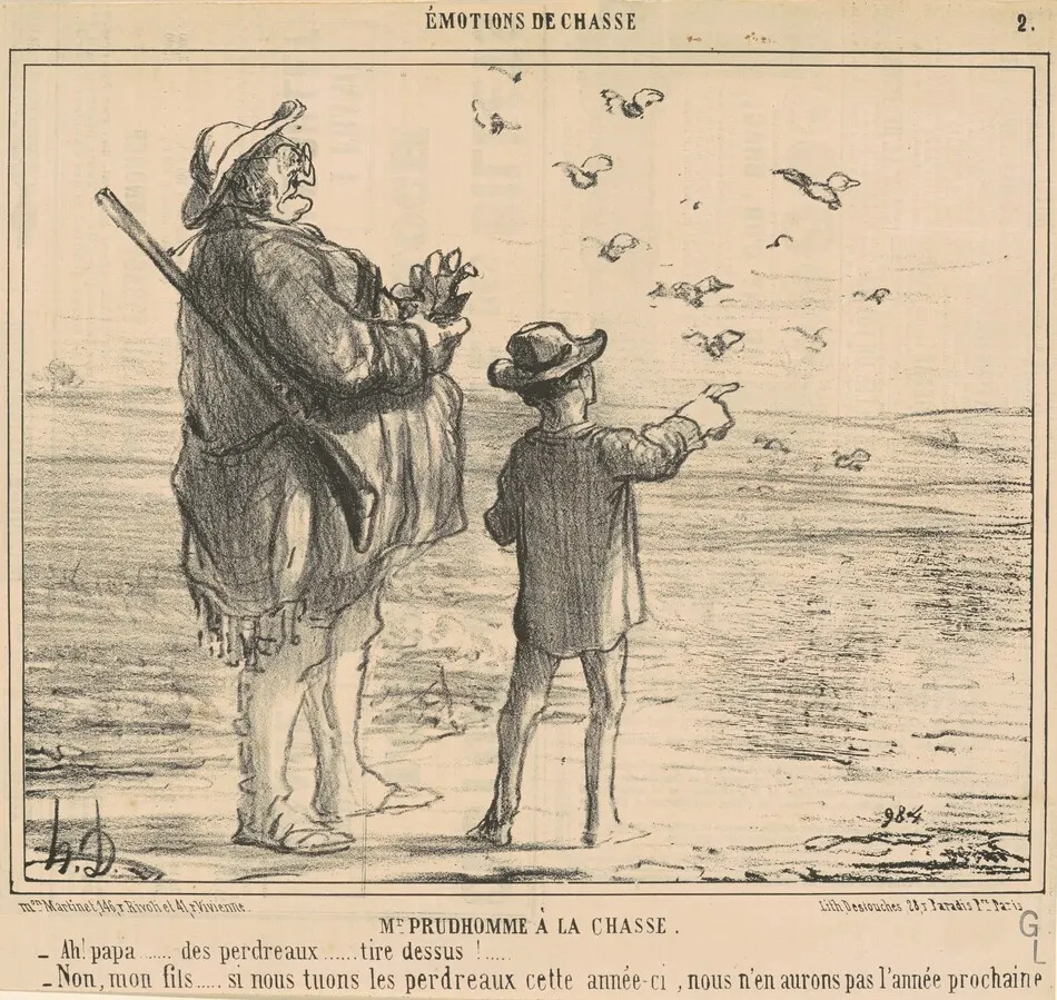 Mr 'Prudhomme a la chasse by Honoré Daumier