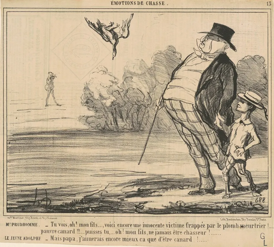 Mr Prudhomme. Tu vois, Oh! Mon fils ... by Honoré Daumier