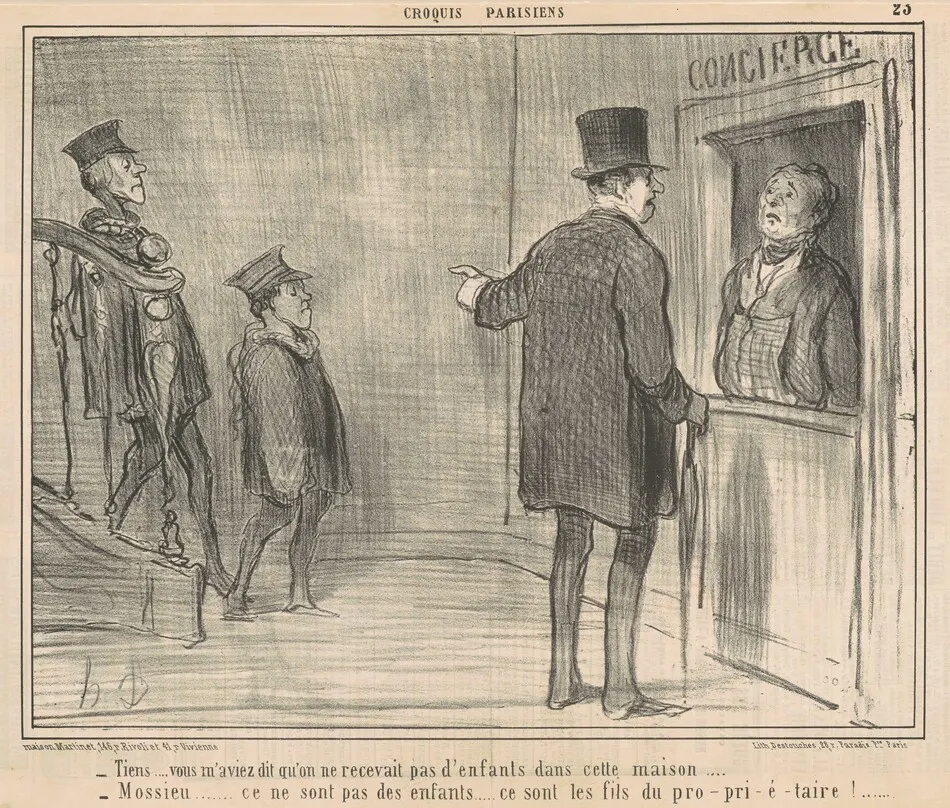 Tiens ... vous m'aviez dit ... by Daumier, Honoré
