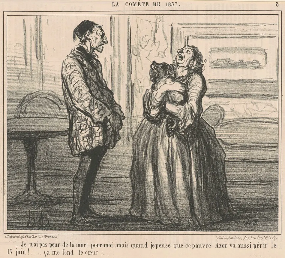 Je n'ai pas peur de la mort pour moi ... by Honoré Daumier