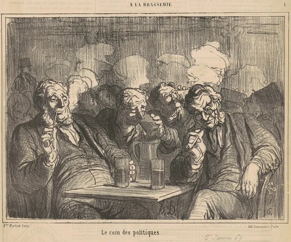 Le coin des politiques by Honoré Daumier