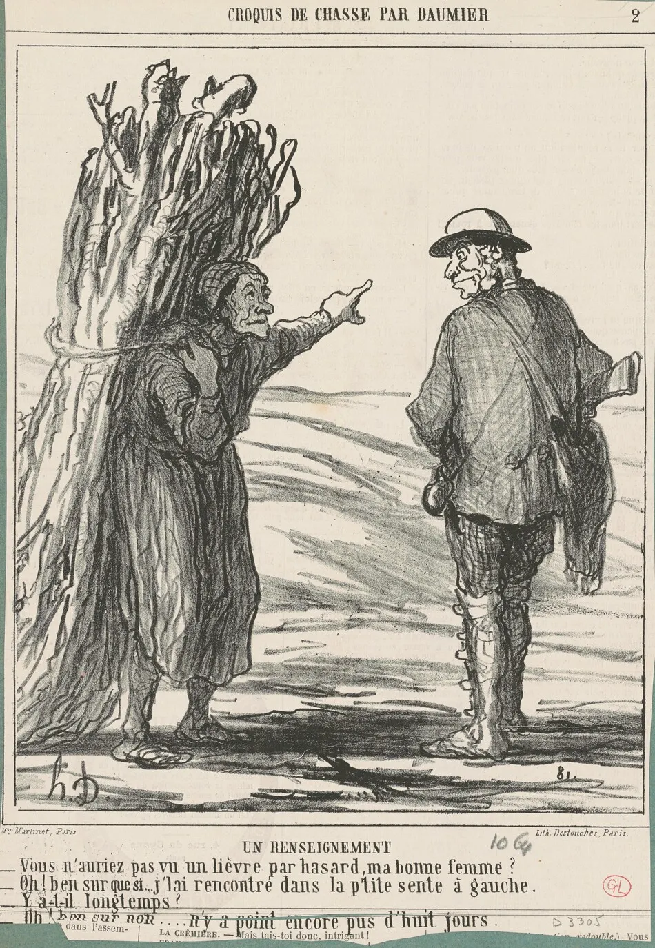 Un renseignement by Daumier, Honoré