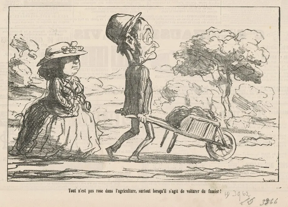 Tout n'est pas rose dans l'agriculture ... by Daumier, Honoré