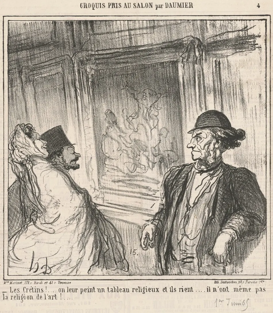 Les crétins! ... On leur peint un tableau ... by Honoré Daumier
