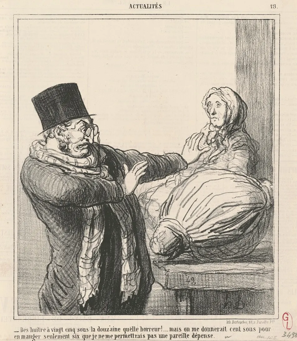 Des huitres a vingt-cinq sous la douzaine ... ! by Honoré Daumier
