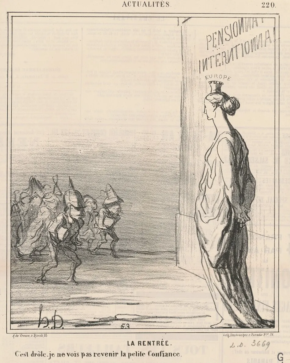 La rentrée by Honoré Daumier
