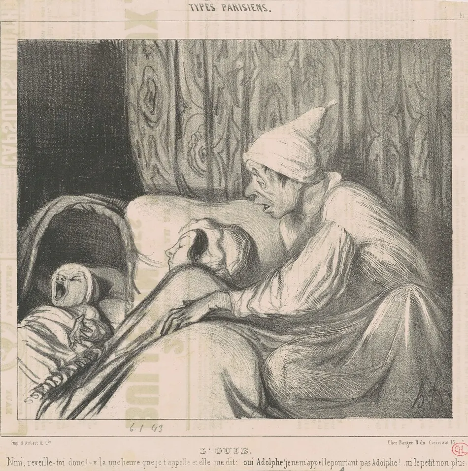 L'ouie by Honoré Daumier