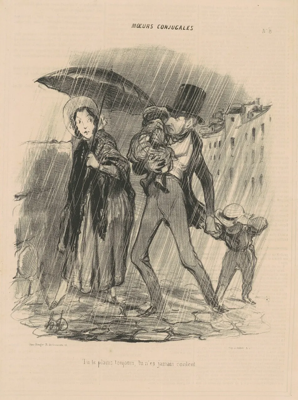 Tu te plains toujours, tu n'es jamais content. by Daumier, Honoré