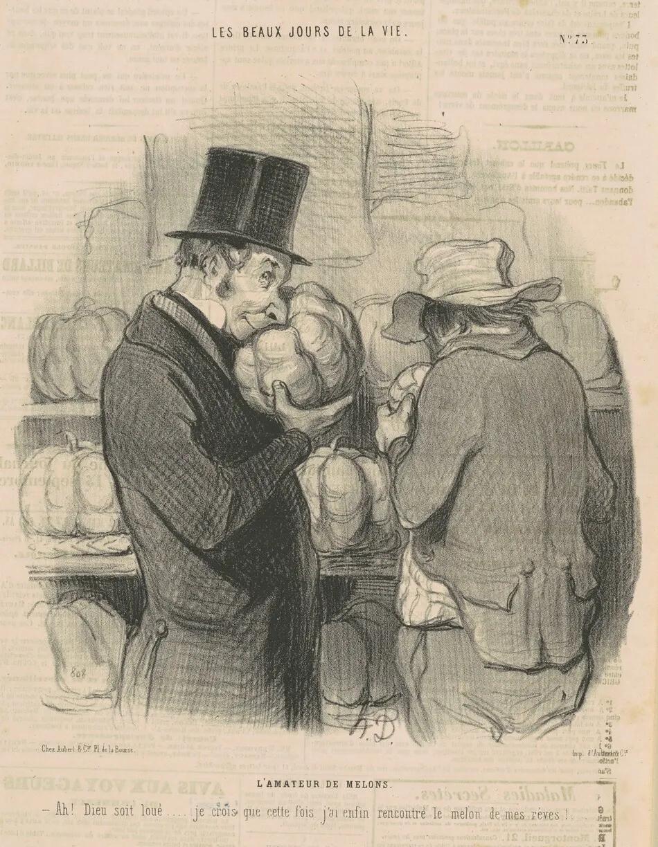 L'amateur de melons by Honoré Daumier