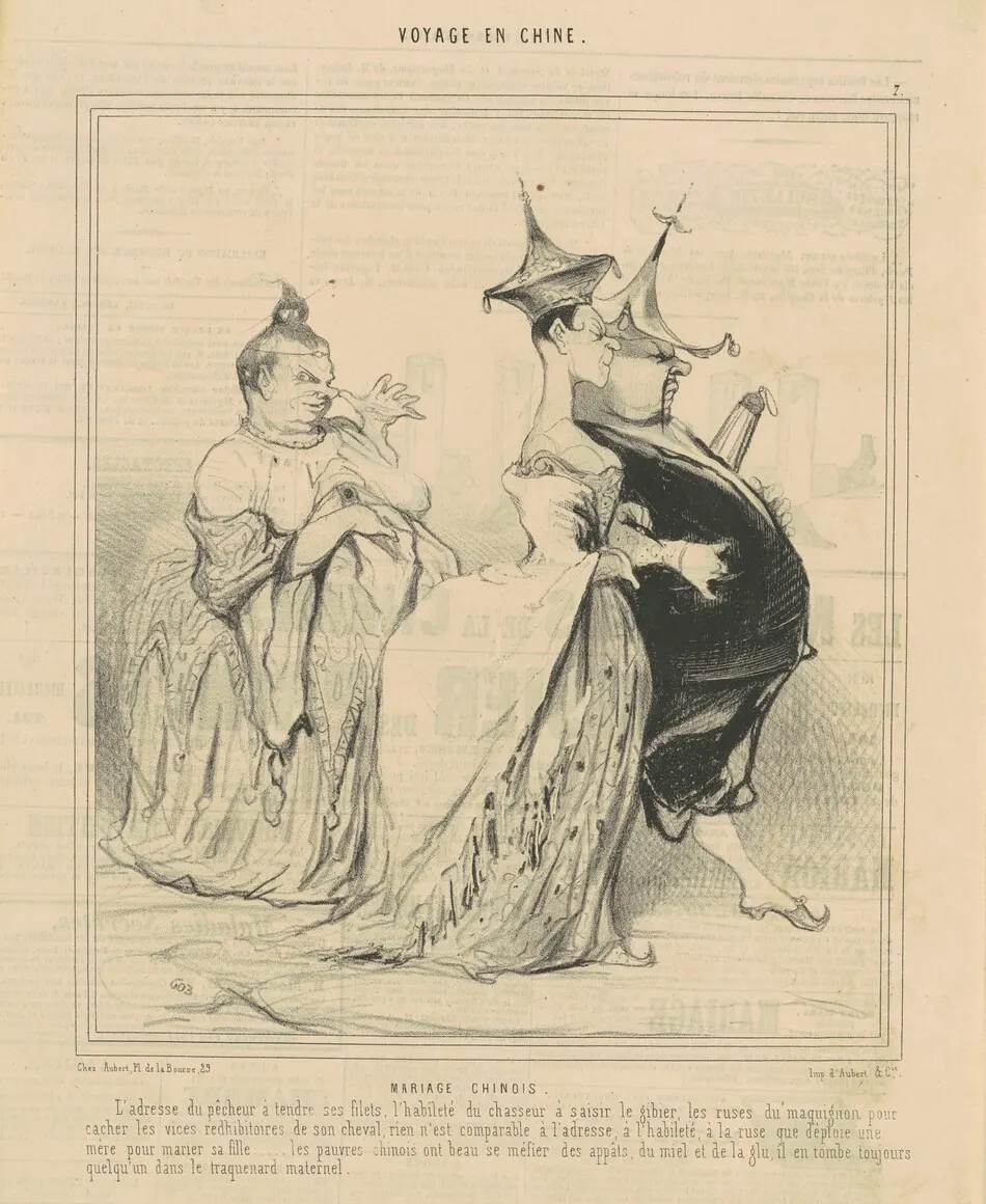 Mariage chinois by Honoré Daumier
