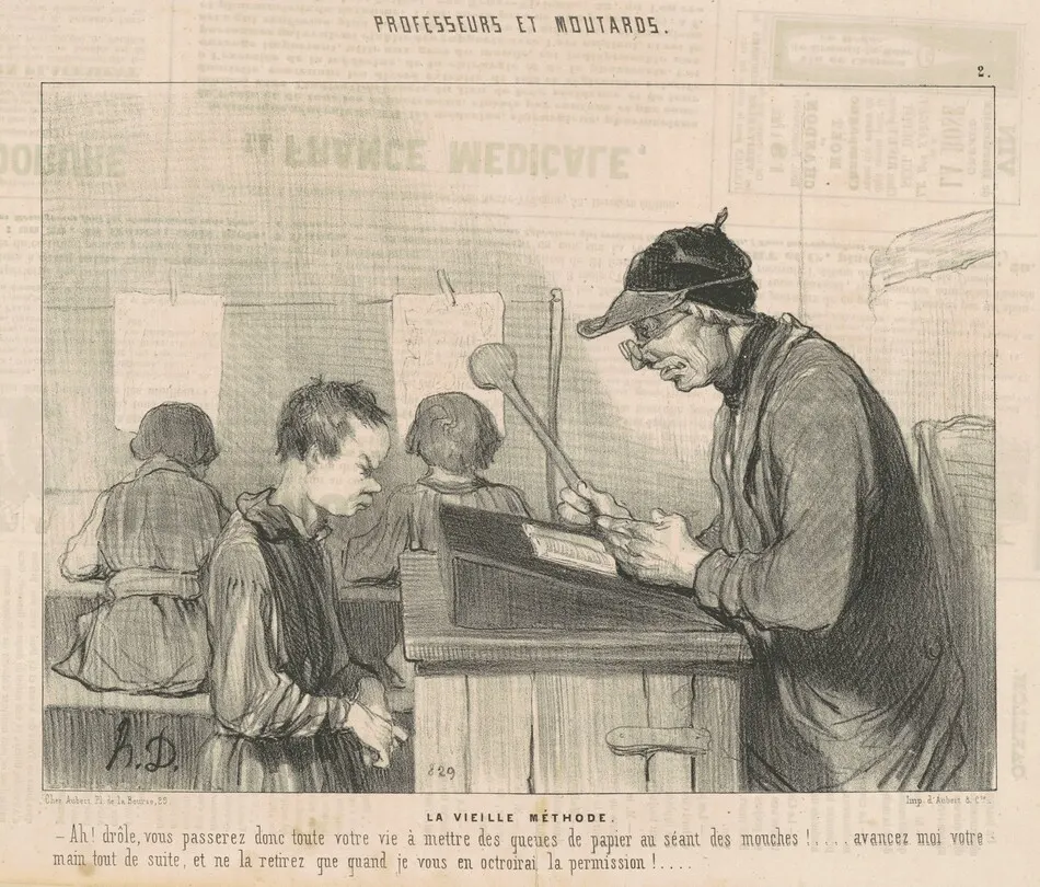 La vielle méthode by Honoré Daumier