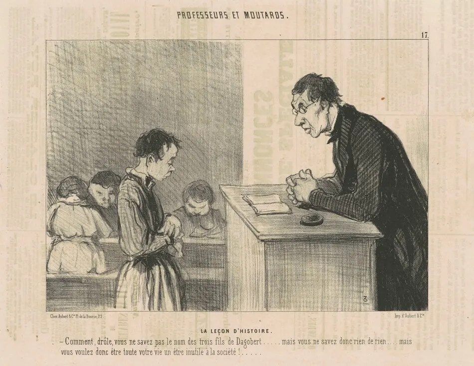 Le leçon d'histoire by Honoré Daumier