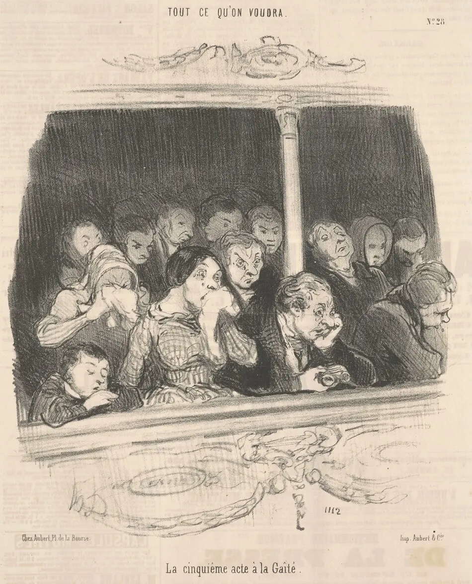 La cinquième acte a la gaité by Honoré Daumier