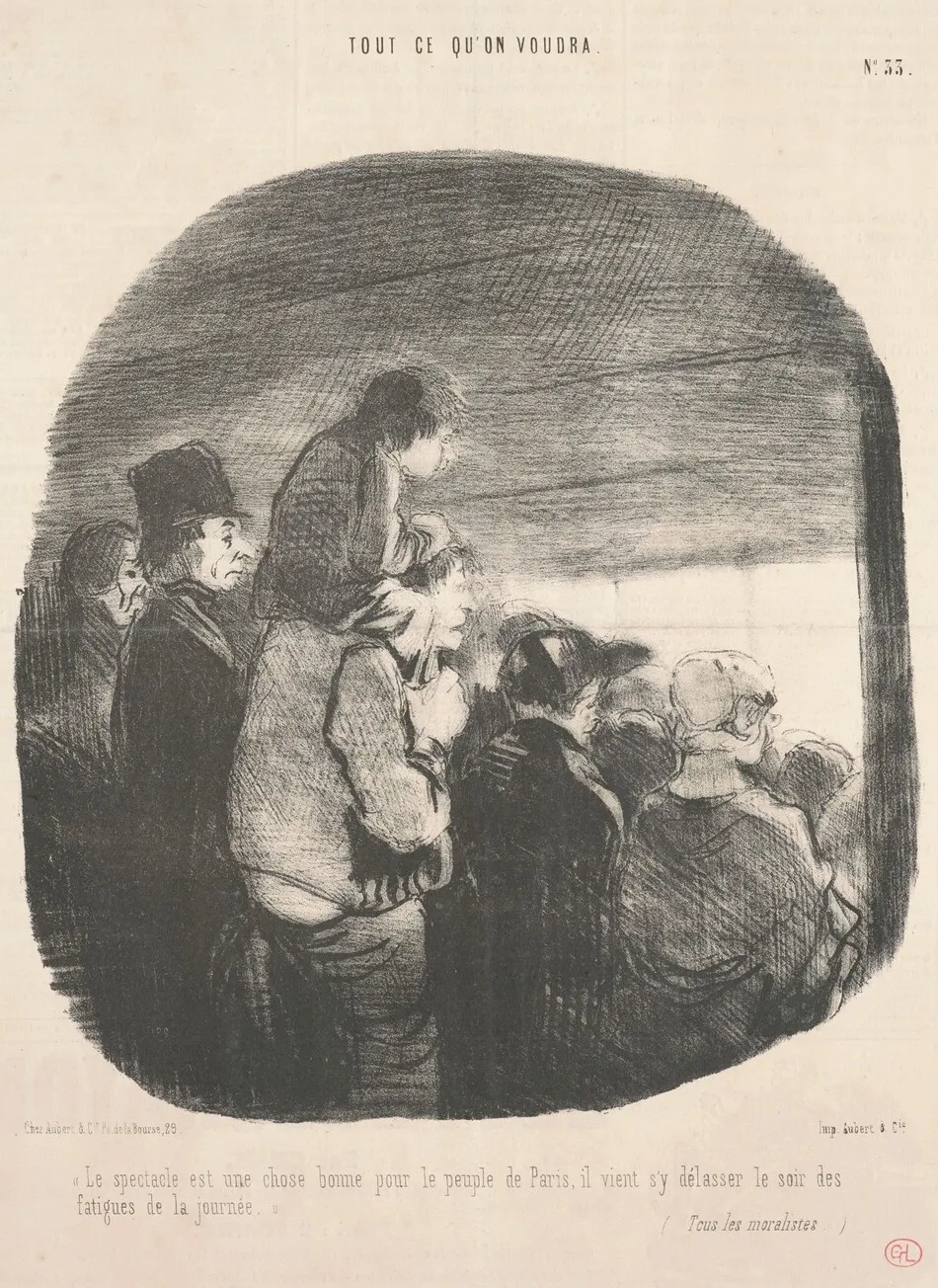 Le spectacle est une chose bonne pour le peuple de Paris ... by Honoré Daumier