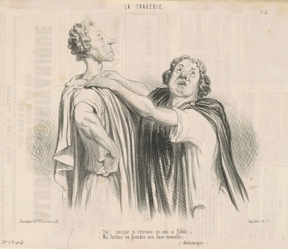 Oui! Puisque je trouve un ami si fidèle ... by Honoré Daumier
