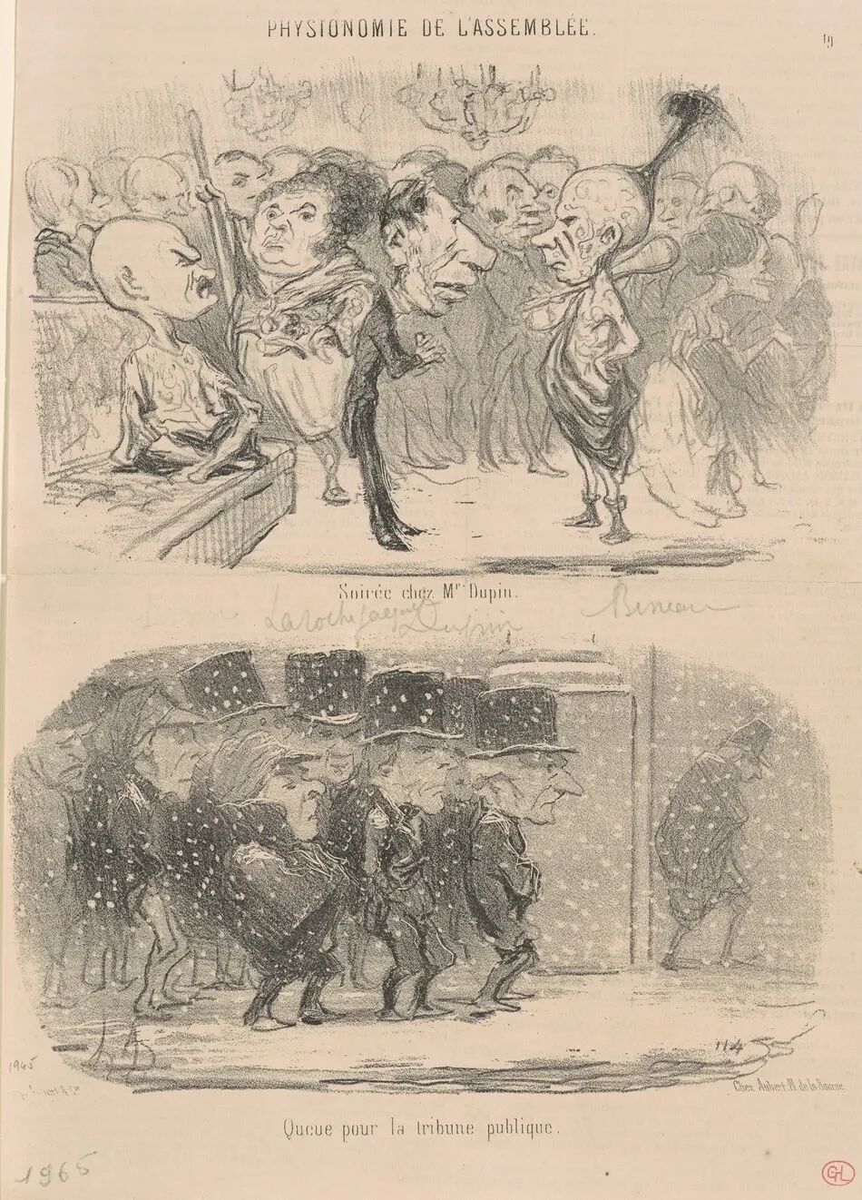 Soirée chez M. Dupin by Daumier, Honoré