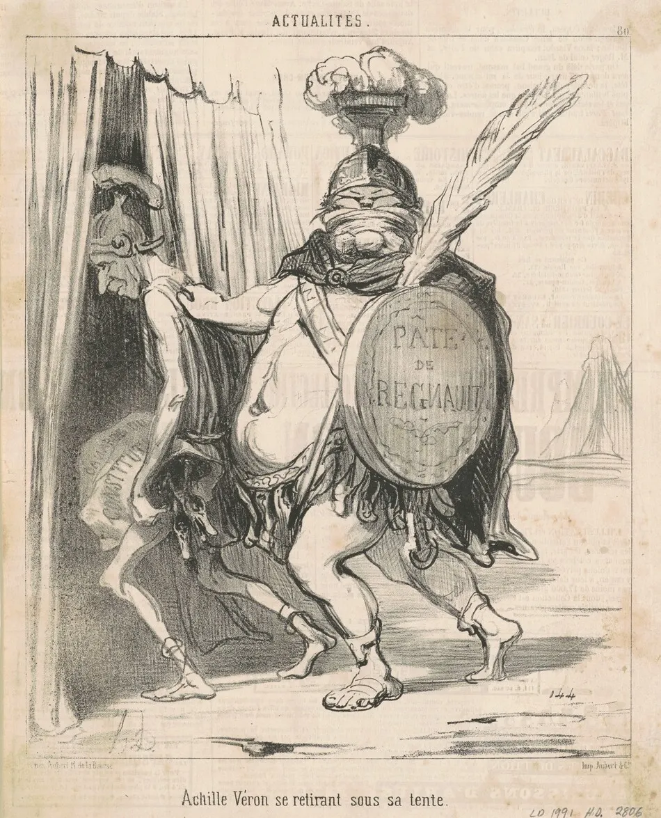 Achille Vèron se retirant sous sa tente by Honoré Daumier