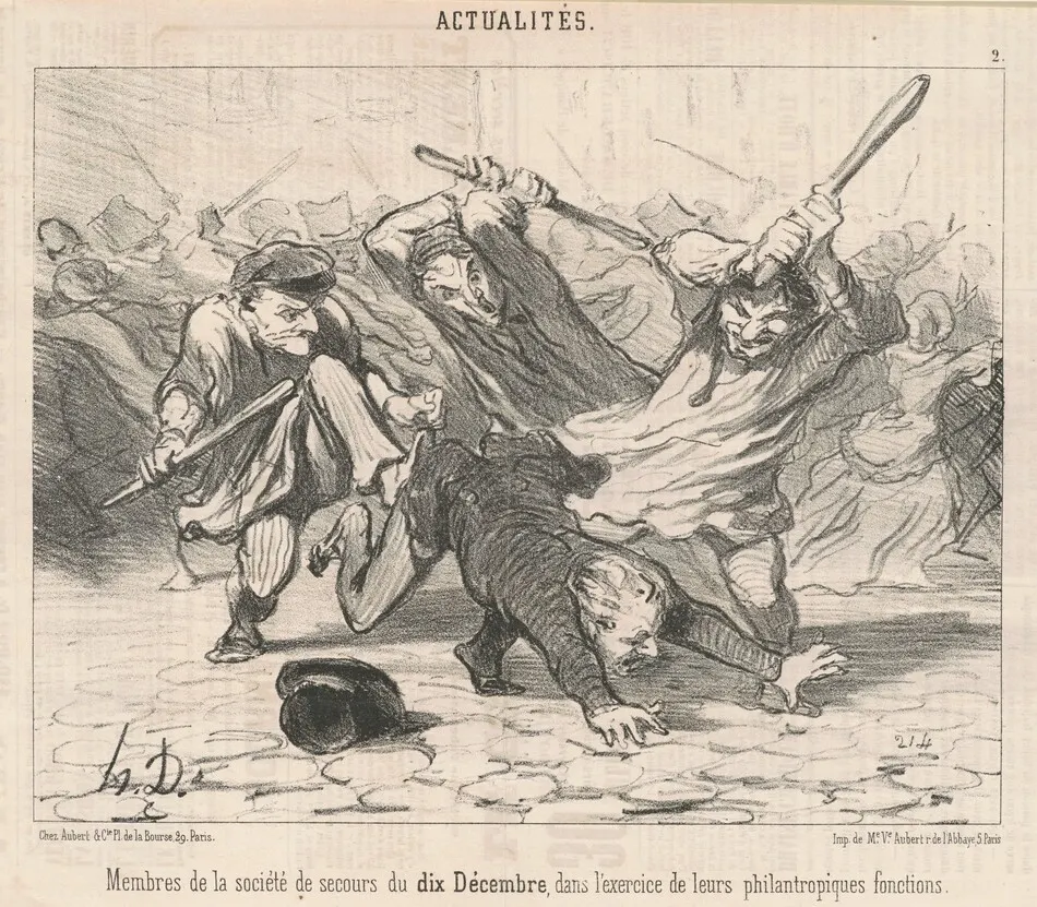 Membres de la société de secours du Dix-Décembre ... by Honoré Daumier
